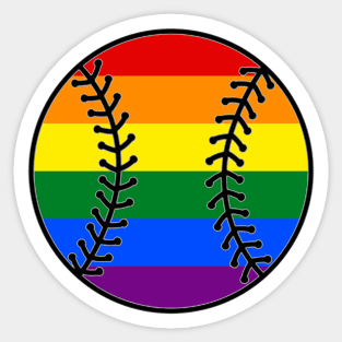 LGBT Baseball Pride Sticker